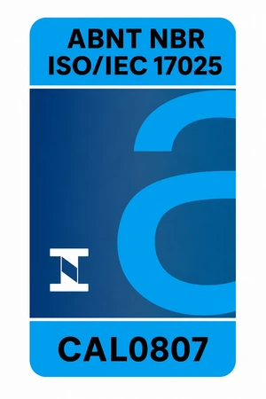 Selo de Acreditação CAL 0807 — ABNT NBR ISO/IEC 17025